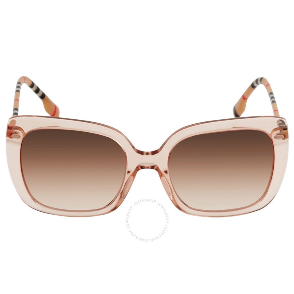 NIB Burberry Caroll Gradient Brown Square Ladies Sunglasses